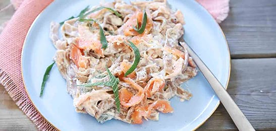 zalm met pasta en room zalm met pasta en room