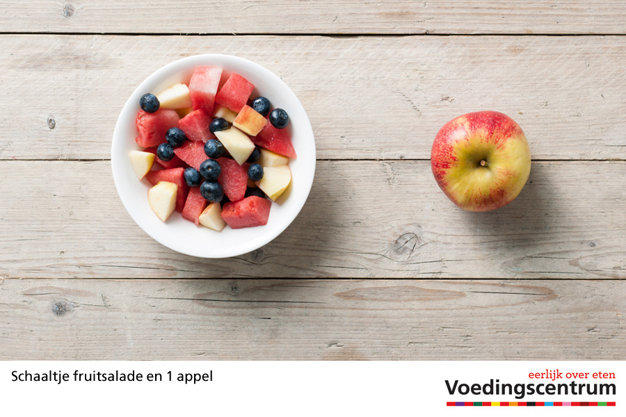 hoeveel fruit per dag is gezond