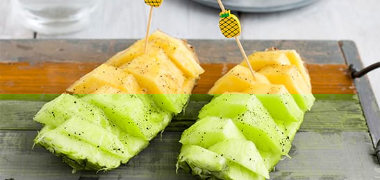 gebakken ananas met honing