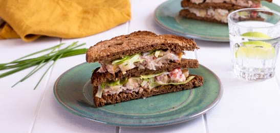 Recept van het Voedingscentrum: Sandwich tonijnsalade