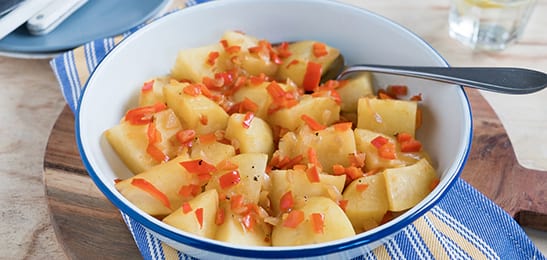 Recept van het Voedingscentrum: Aardappelen in paprikajus